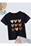 Unisex Comfortable Cotton Printed Black Children's T-shirt