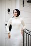 Women's Dress Hijab Clothing Turtleneck and Slim Fit Knitwear Pencil Dress - 5