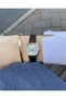 Women's Gold Black Leather Corded Minimal Vintage New Season Women's Wristwatch