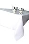 White Care-Free Stain-Proof Duck Fabric Kitchen Table Cloth