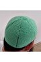 Water Green Wool Skullcap, Handcrafted Hand Knitted, Hundred Percent Sheep Wool, Prayer Skullcap 03Woundgreen - 5