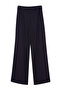 Lacivert Yüksek Bel Wide Leg/Geniş Paça Çizgili Dokuma Pantolon TWOSS22PL0100 - 7