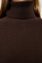 Dark Brown Wool Turtleneck Knitwear Sweater Twoaw25Kz00026 - 4