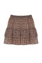 Dark Brown Lined Flounce Chiffon Leopard Print Mini Woven Skirt Twoaw21Et0410 - 7