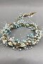 Wedding Bridal Crown with Crystal, Cream Pearl and Wicker Bridal Crown - 3