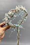 Wedding Bridal Crown with Crystal, Cream Pearl and Wicker Bridal Crown - 2