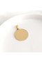 2.5CM Round Plate - Steel Gold Pendant - 3