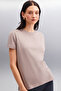 Samantha Women's 100% Organic Cotton Comfort Fit Long Back Basic Knitted Mink T-Shirt - 4