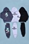 3-Piece 96-x-straight, Kangaroo Pocket Top and Bottom Tracksuit Set for Boys