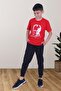 Oversize Printed Boy's Short Sleeve Top and Bottom Set - 3