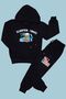 3-Piece Surfer Dino-Cool Boy-Miami Printed Boy's Black-Grey-Navy Blue Tracksuit Set - 2
