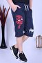 Man Font Printed Wide Leg, Pocketed Boy's Capri - 5