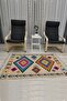 Cotton Series Authentic Ethnic Geometric Patterned Decorative Woven Base Rug in Multy Shades - 2