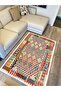 Cotton Series Multy Tones Bordered Antique Patterned Decorative Woven Base Rug - 4