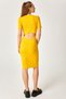 Yellow U-Neck Camisole Cut Out Dress - 5
