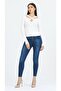 Off-White Long Sleeve Blouse with Drop Cut Detail