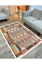 Cotton Series Multy Tones Bordered Antique Patterned Decorative Woven Base Rug - 2