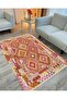 Cotton Series Pink Tone Diamond Geometric Pattern Decorative Woven Base Rug - 3