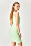 Mint Green Ottoman Narrow Fit Mini Dress - 4
