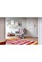 Cotton Series Wavy Modern Pattern Decorative Woven Base Rug in Pink Shades - 3