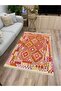 Cotton Series Pink Tone Diamond Geometric Pattern Decorative Woven Base Rug - 5