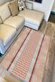 Cotton Series Brown Tones Antique Ethnic Stripe Patterned Decorative Woven Base Rug - 3