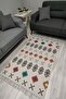 Cotton Series Multy Tones Geometric Antique Patterned Decorative Woven Base Rug