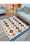 Cotton Series Multy Tones Geometric Pattern Decorative Woven Base Rug - 4