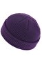 Solid Color Short Beret Hipster Beret Skullcap Beanie Leon Beret Hip Hop Beret (Purple)