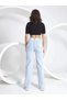 BUCHA JEANS LONG LENGTH HIGH WAIST STRAIGHT FIT JEAN PALAZZO - 4
