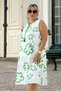 Jopone Sleeveless Linen Dress with Lining, Lace Detail at the Collar, Medium Size, Large Size, Thin Linen Dress - 6