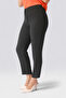 30222 Black Ankle-Length Stylish Pants in Draped Fabric - 4