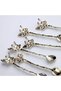 Japanese Rose Teaspoon Silver Spoon for 6 Persons