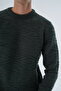 Men's Khaki Crew Neck Linx Diamond Patterned Wool Knitwear Knitted Sweater Trist-5332 - 7