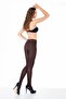 Women's Chestnut Brown Micro 100 Denier Shiny Thick Winter Pantyhose - 3