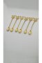 Set of 6 Gold Teaspoon Japanese Rose - 5
