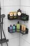 Bathroom Corner Adhesive Bathroom Shelf, 2-Piece Bathroom Organizer, Shower Shelf Organizer Shampoo Holder, Plastic - 7
