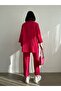 Women's Fuchsia Double Sleeve Bottom Top Shirt Set - 5