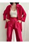 Women's Fuchsia Double Sleeve Bottom Top Shirt Set - 4