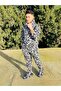 Men's Camouflage Gray Black Hooded 3 Thread Tracksuit Set - 2