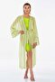 Single Pareo Kaftan over Swimsuit Leysa Nady 6129 Neon Green - 2