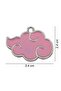 Naruto Anime Akatsuki Cloud Necklace - Pink Enamel Silver Color with Ball Chain - 3