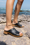 Croci̇c Women's Black Genuine Leather Slippers - 4