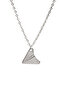 Paper Airplane Model Necklace - Silver Color Classic with Chain - 2