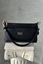 Genuine Leather Handbag and Crossbody Bag Oxnova Model Black Color - 4