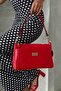 Genuine Leather Handbag and Crossbody Bag Oxnova Model Red Color