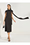 Plain Cape Sleeves Sheath Midi Dress