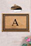 Coco Letter A 40x60 Cm Bristle Mat, Decorative Multi-Purpose Indoor and Outdoor Door Mat
