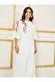 Floral Embroidered A-Line Maxi Dress - 2