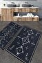 Antiguo Smoked Bathroom Rug Set of 3 Bathroom Rug Mat Washable Non-Slip